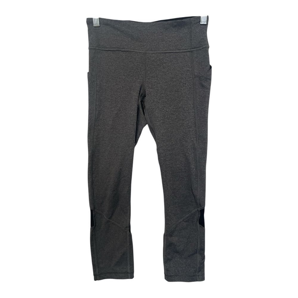 Lululemon Pace Rival Crop 22" Women’s 4 Grey Black Leggings W6VLS